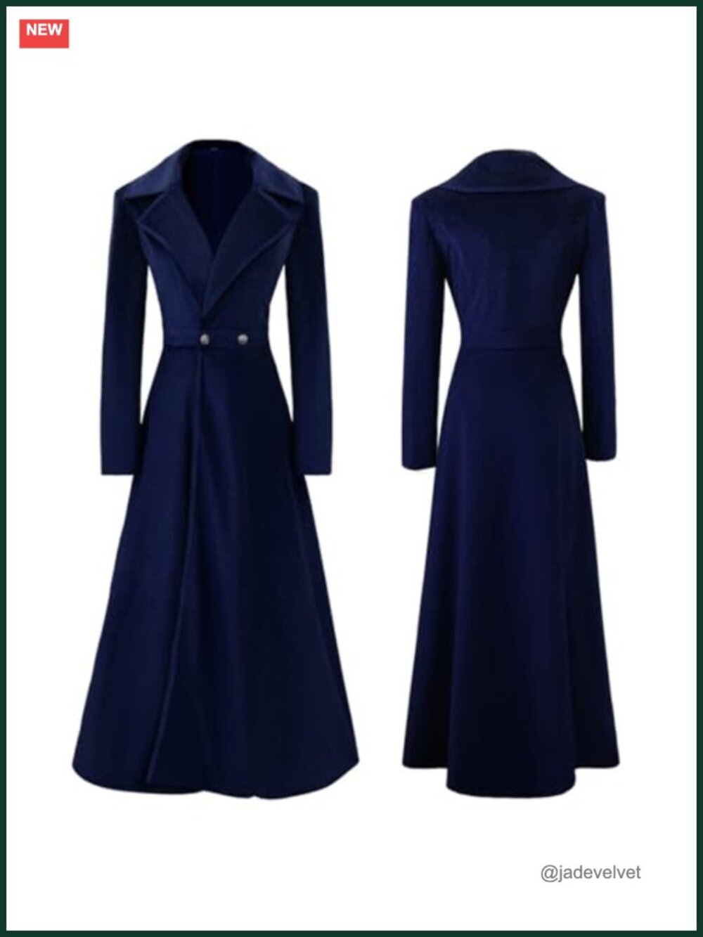 Victorian Steampunk Double Breasted Long Trench Coat Gothic Cosplay